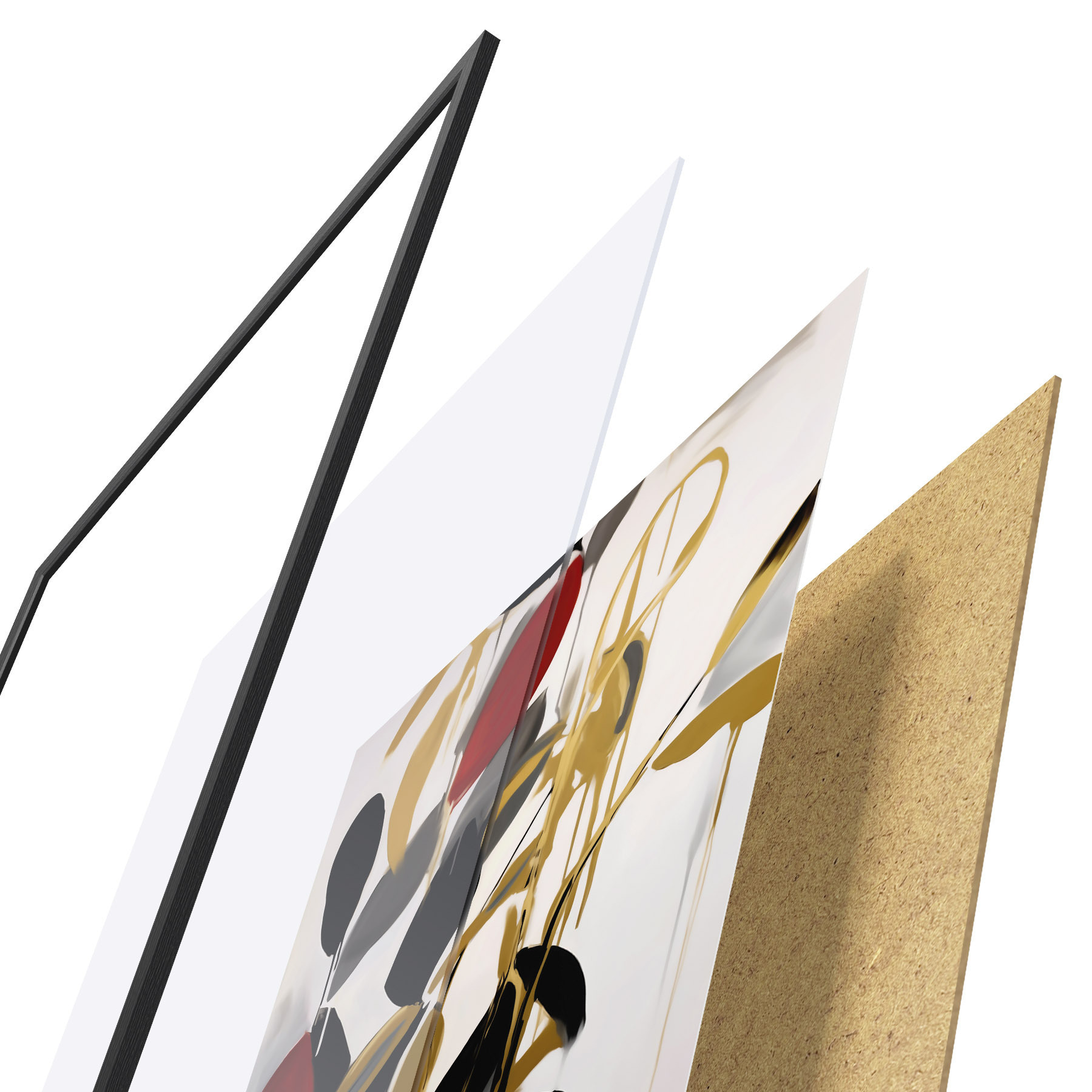 Poster Abstraction, imitation de la peinture f50983