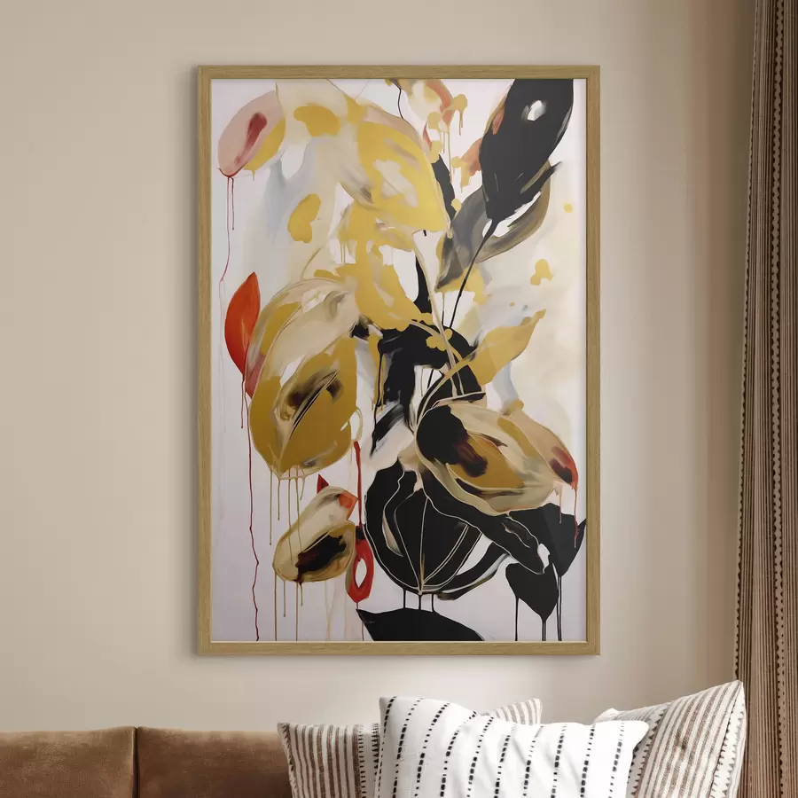 Papier peint Abstraction chaotique, imitation de la peinture f50984