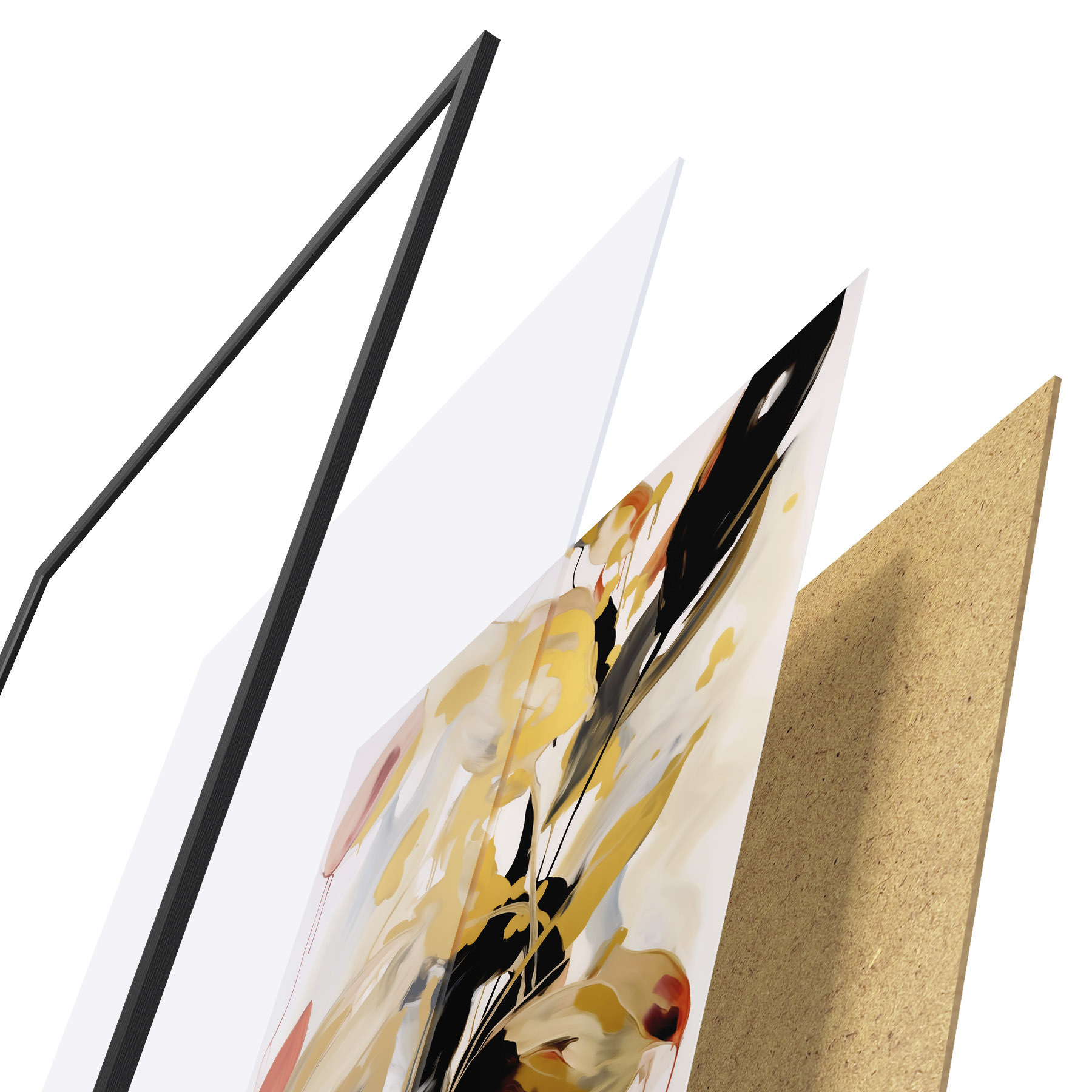 Poster Abstraction chaotique, imitation de la peinture f50984