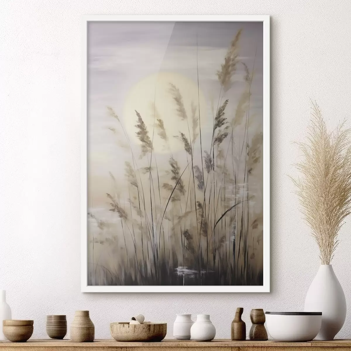 Poster Herbes abstraites, peinture d'imitation f50986