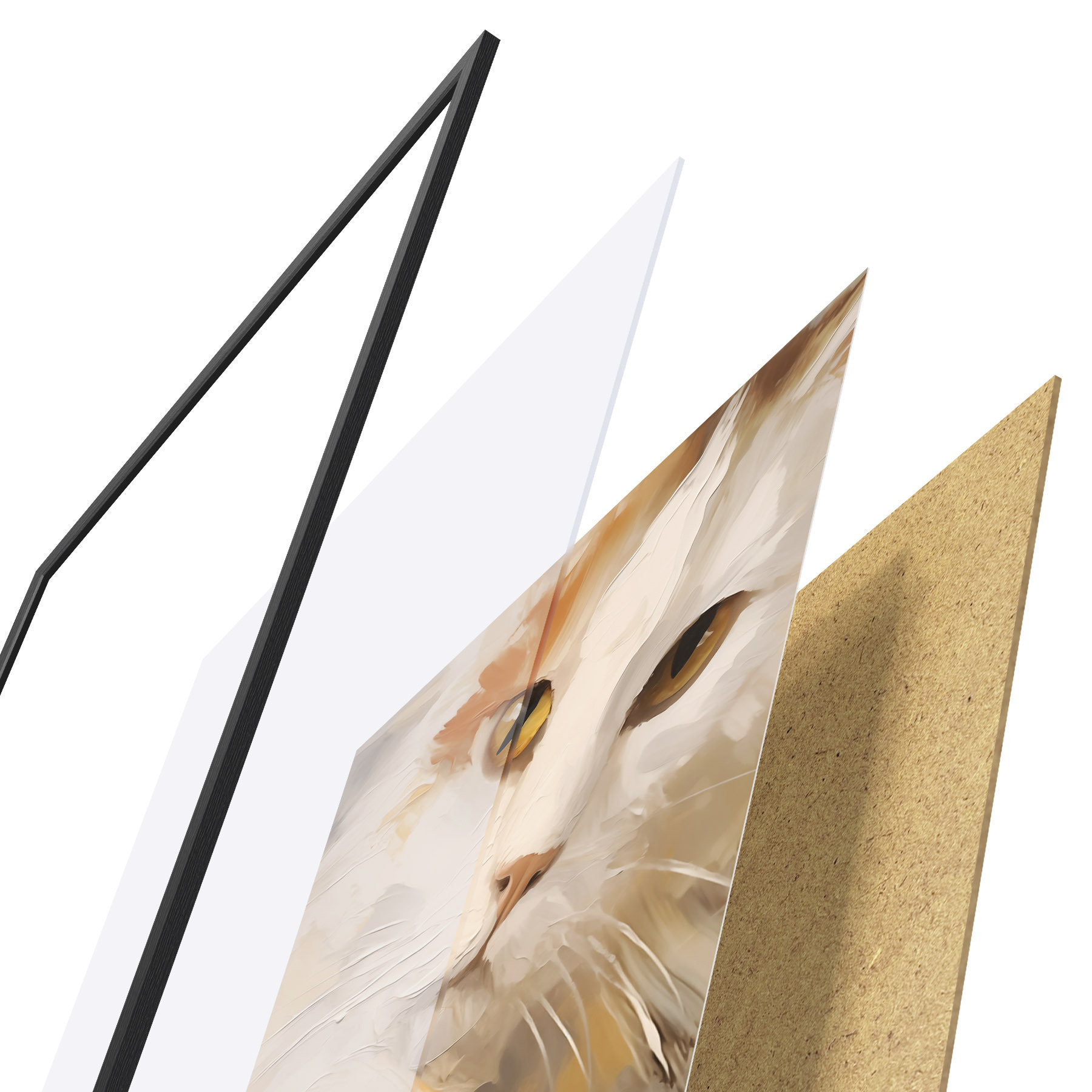 Poster Chat, peinture d'imitation f50987