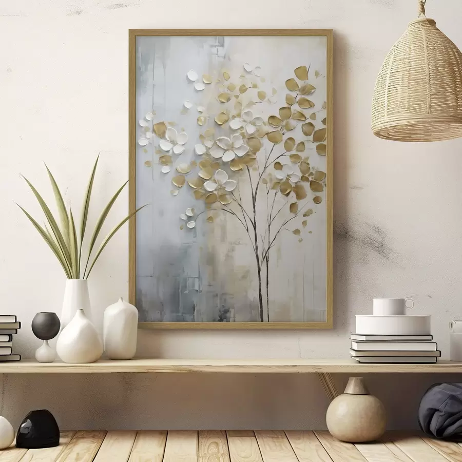 Papier peint Arbre abstrait, peinture d'imitation f50991
