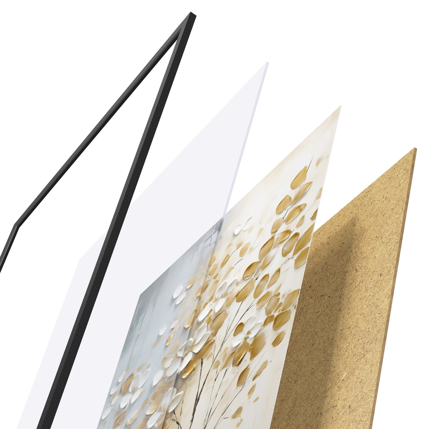 Poster Arbre abstrait, peinture d'imitation f50991