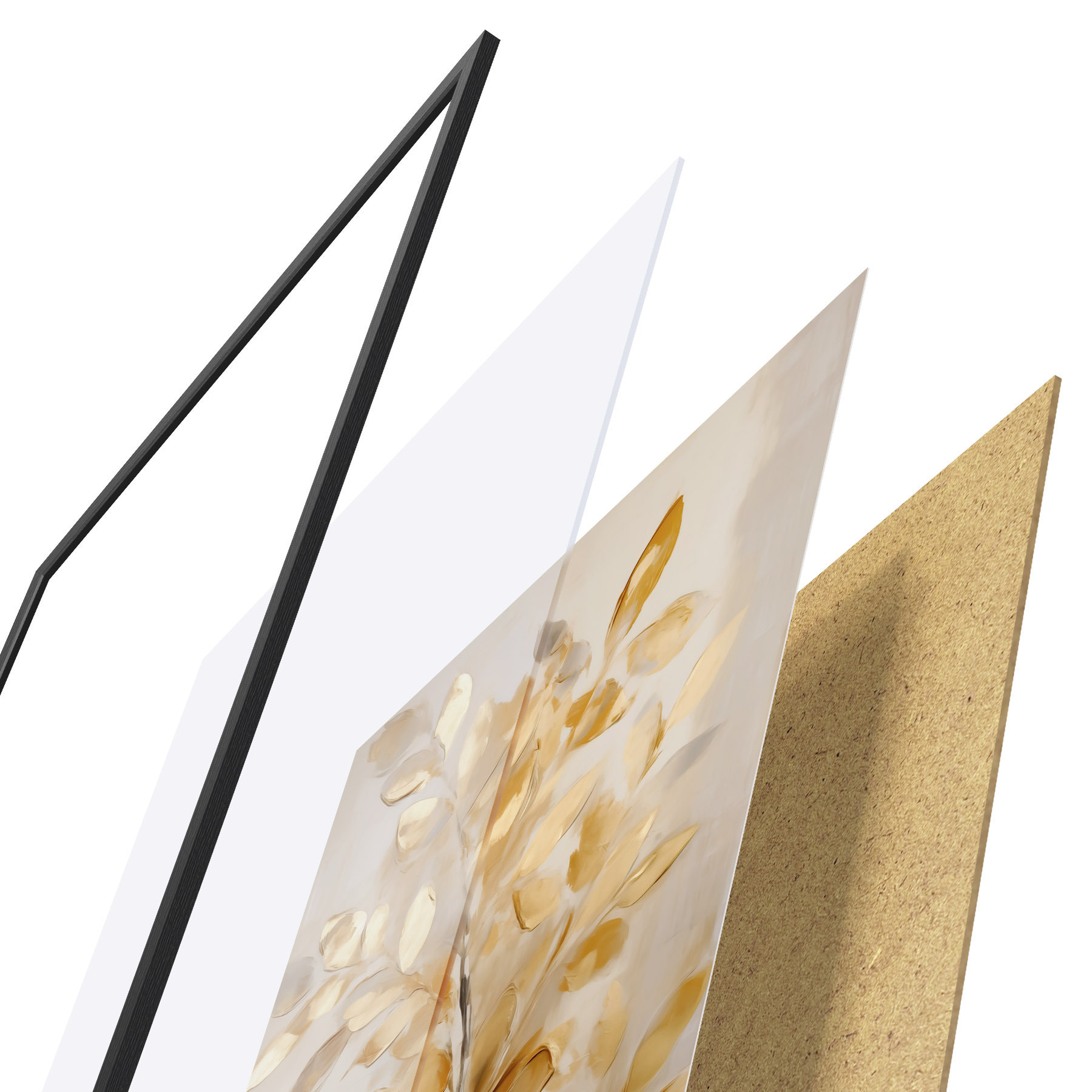 Poster Feuillage, peinture d'imitation f50993