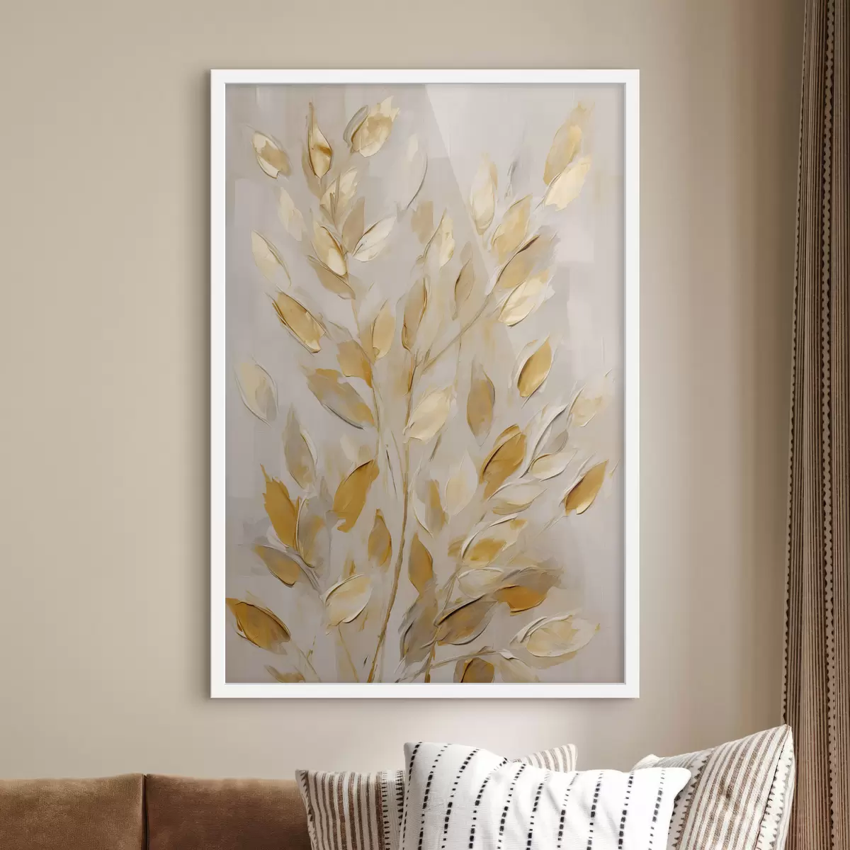 Poster Feuillage abstrait, peinture d'imitation f50994