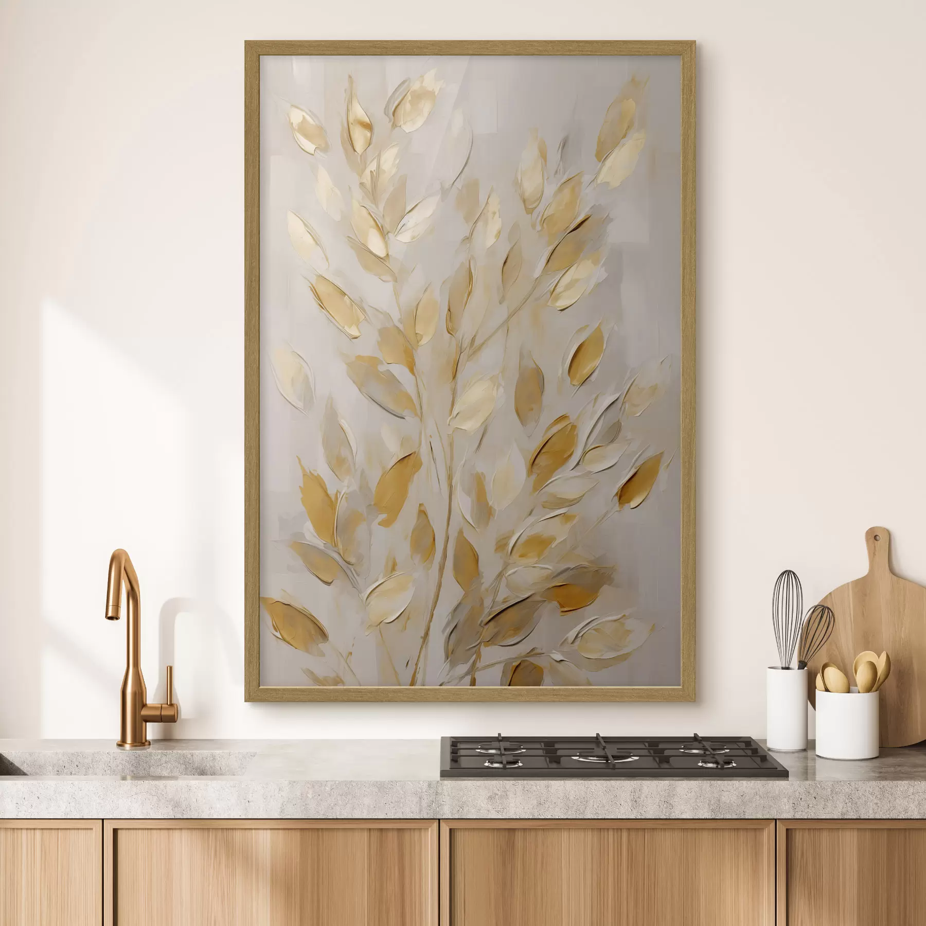 Papier peint Feuilles entre les lignes f50994