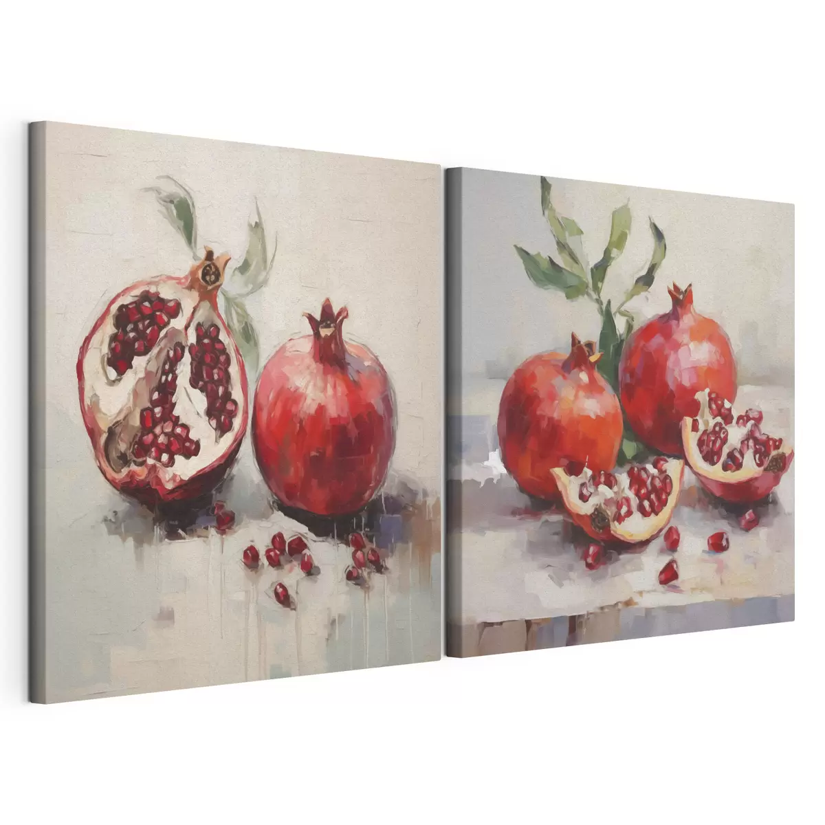 Tableau Grenades mûres, peinture d'imitation m31060