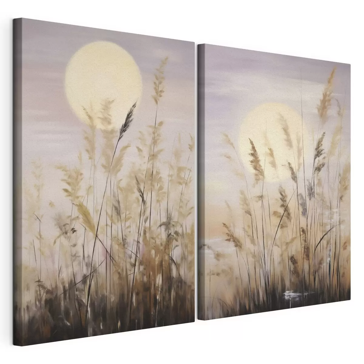 Tableau Herbes abstraites, peinture d'imitation m31062