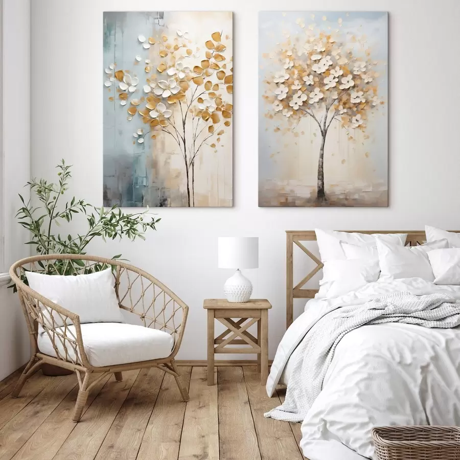Tableau Arbre abstrait, peinture d'imitation m31065