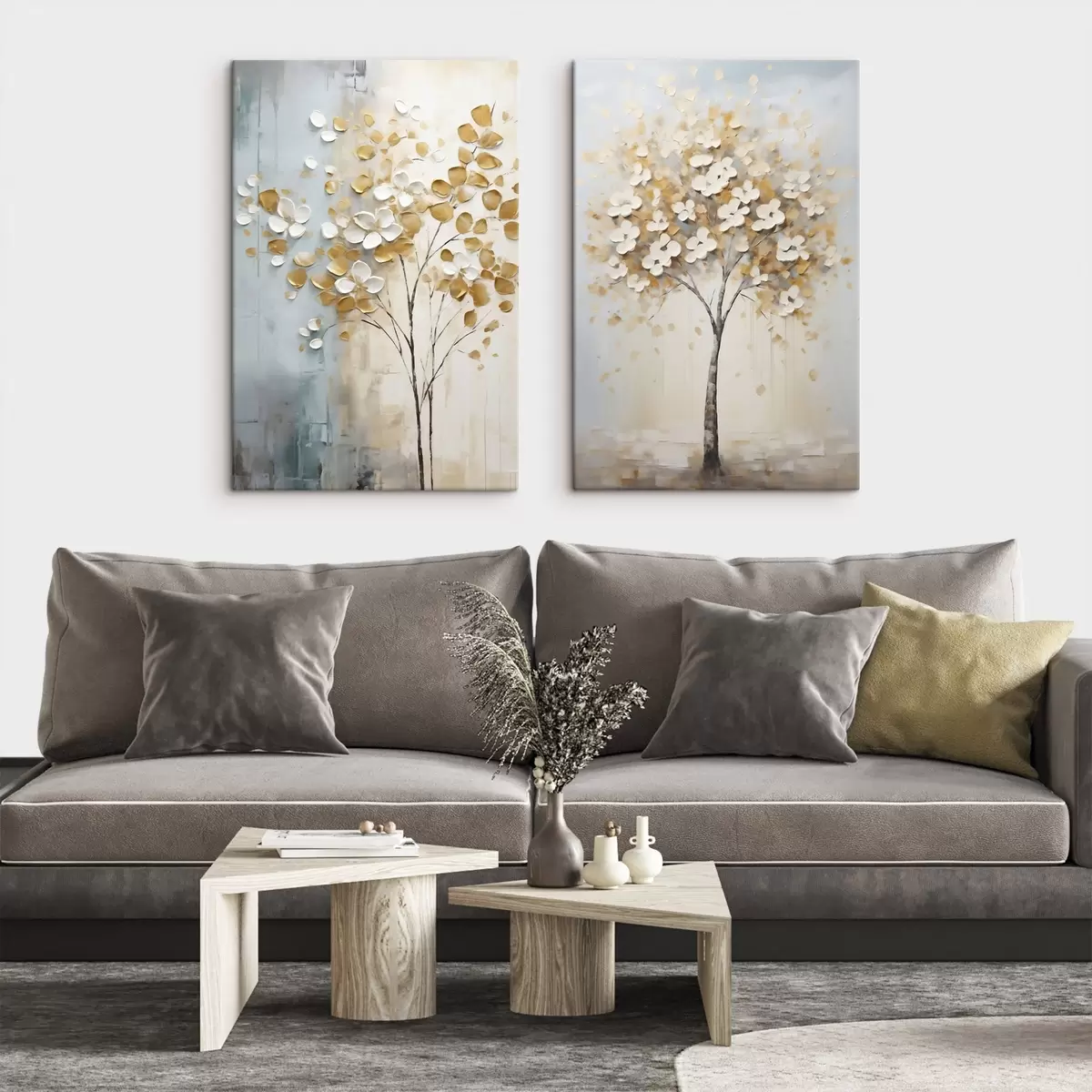Tableau Arbre abstrait, peinture d'imitation m31065