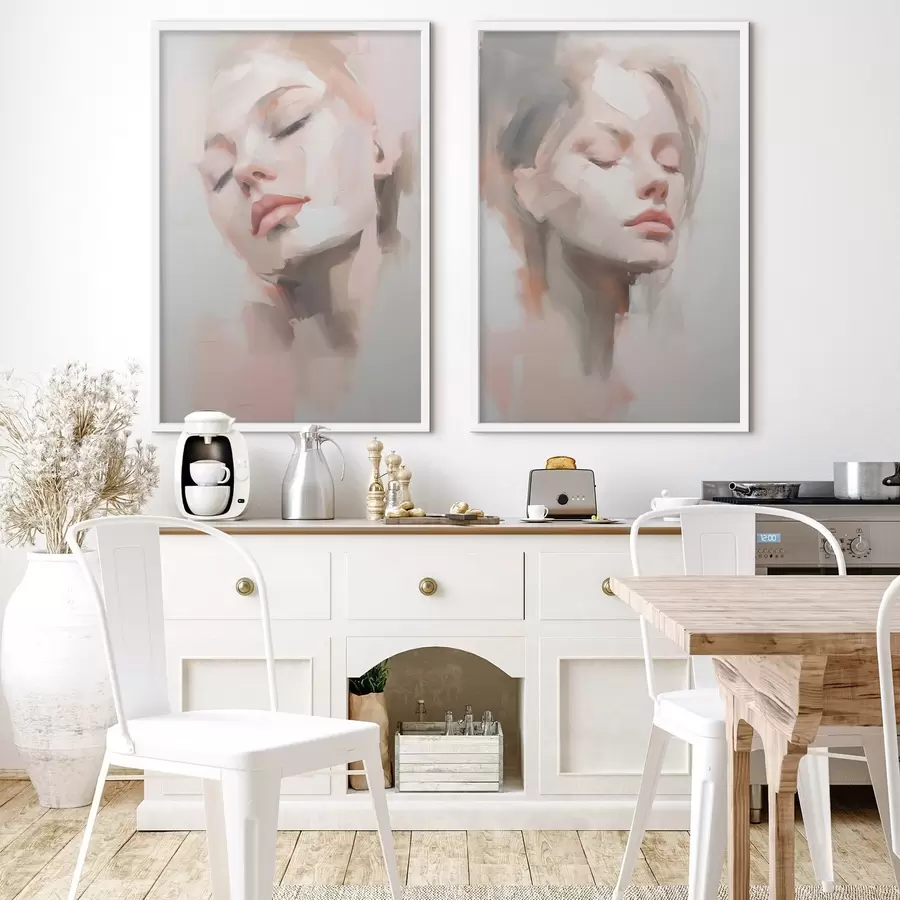 Papier peint Portrait abstrait d'une jeune femme d31058