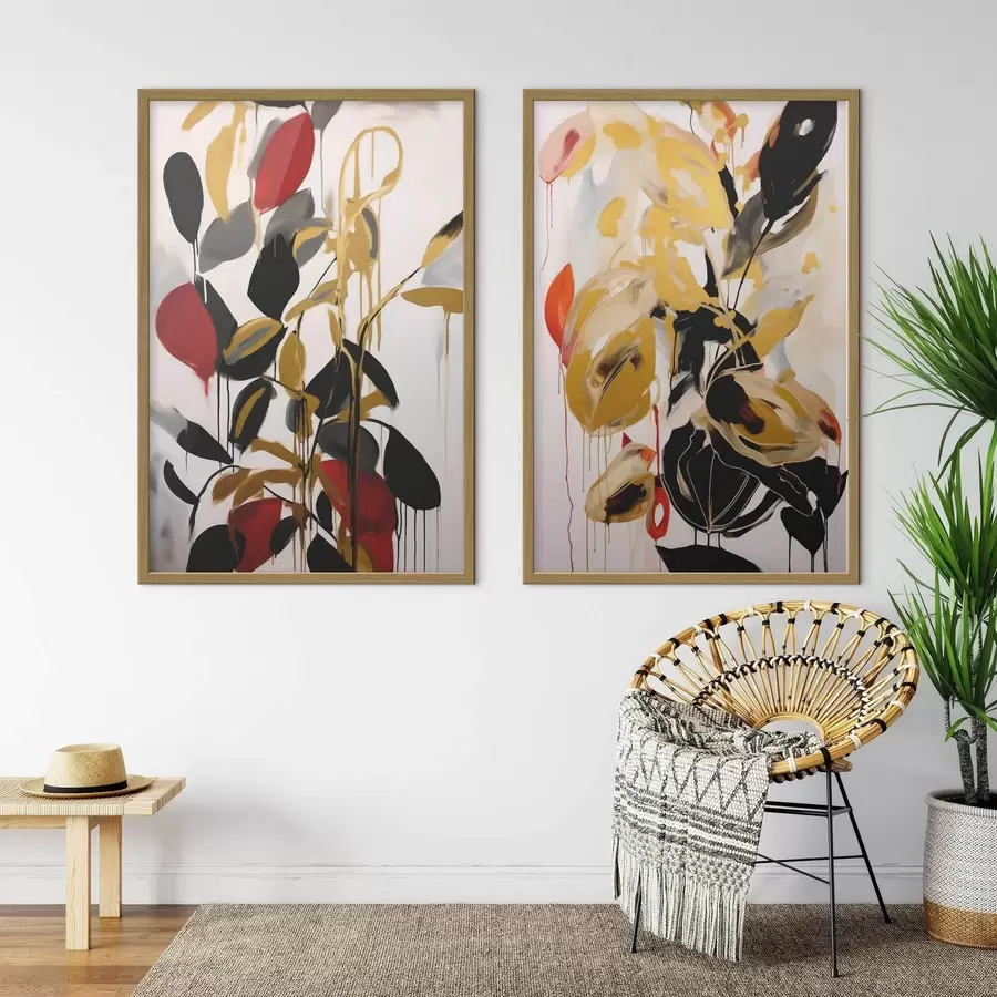 Papier peint Abstraction chaotique, imitation de la peinture d31061