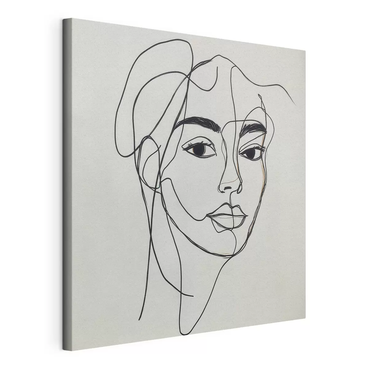 Tableau Portrait linéaire d'un visage s51001