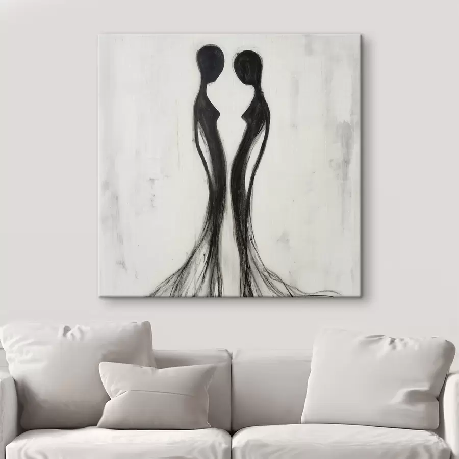 Tableau Silhouettes féminines abstraites s51004