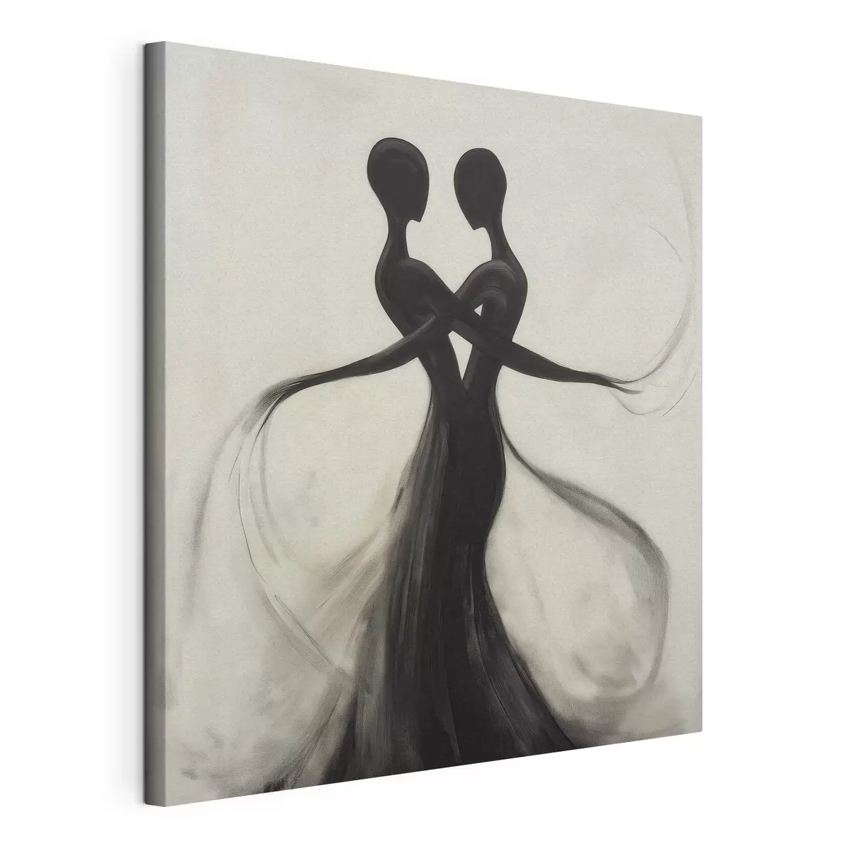 Tableau Silhouettes abstraites entrelacées s51005
