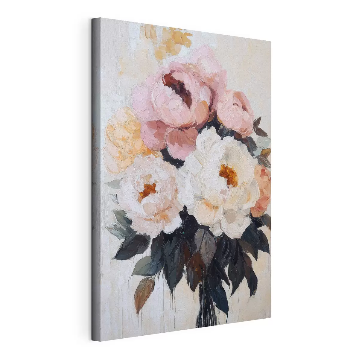 Tableau Bouquet de pivoines roses et blanches s51008