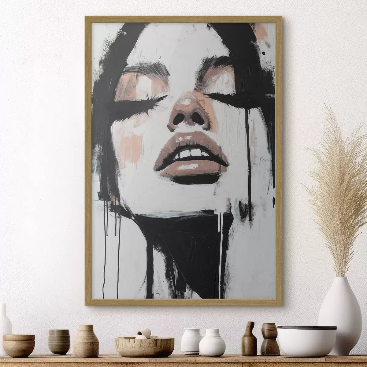 Poster Portrait abstrait f51000