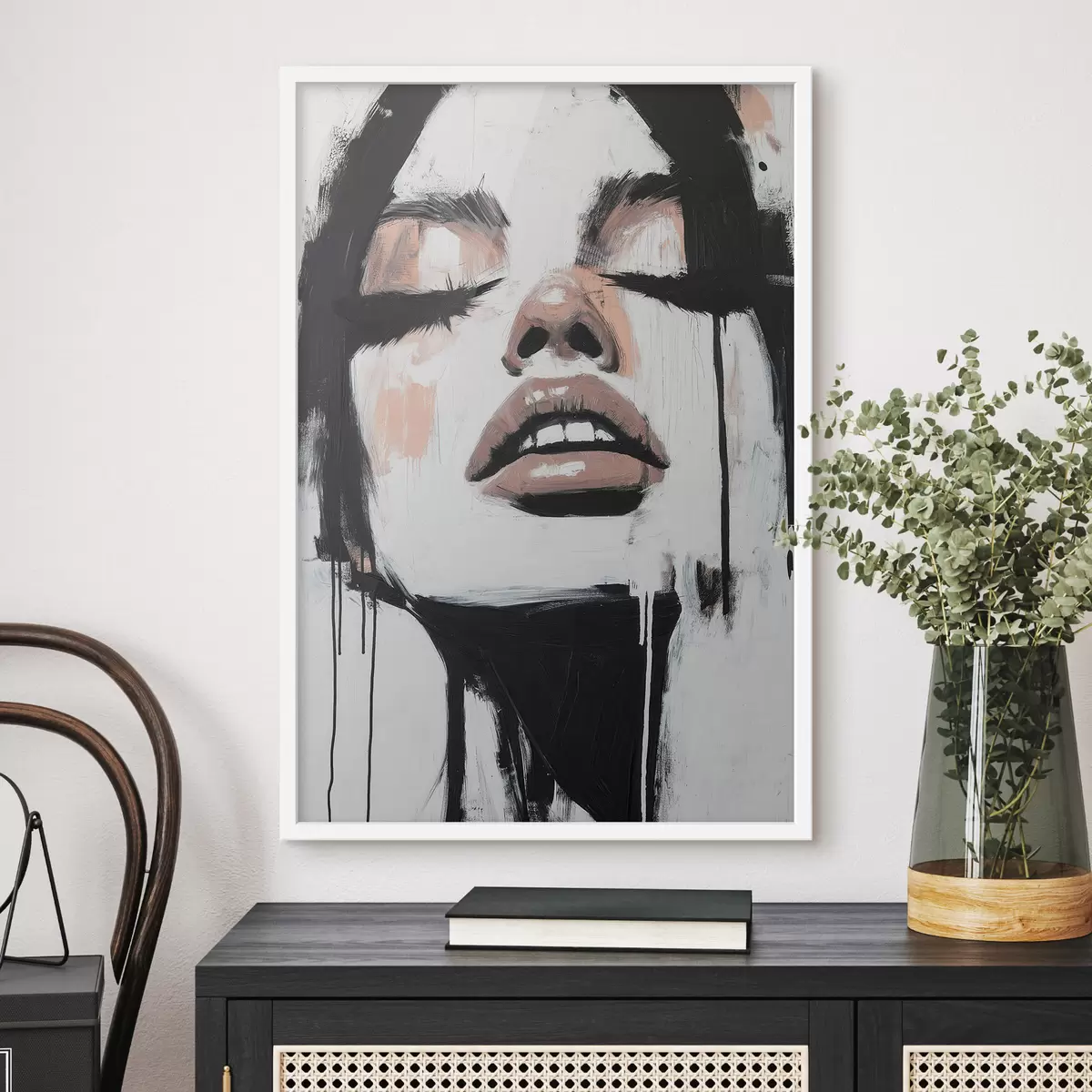 Poster Portrait abstrait f51000