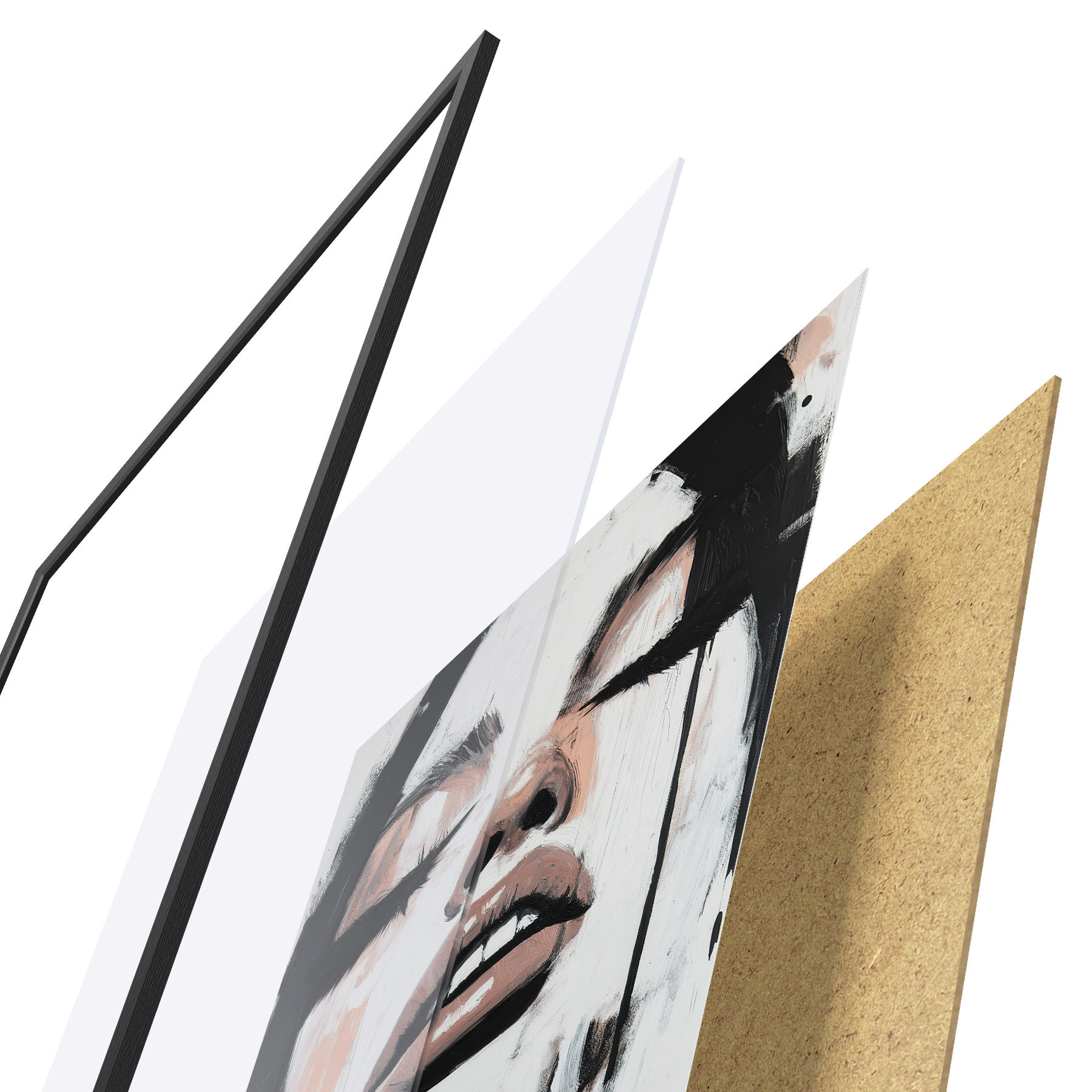 Poster Portrait abstrait f51000