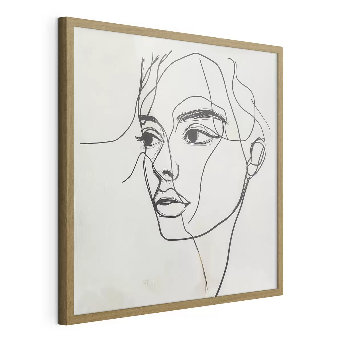 Poster Portrait linéaire d'un visage f51002