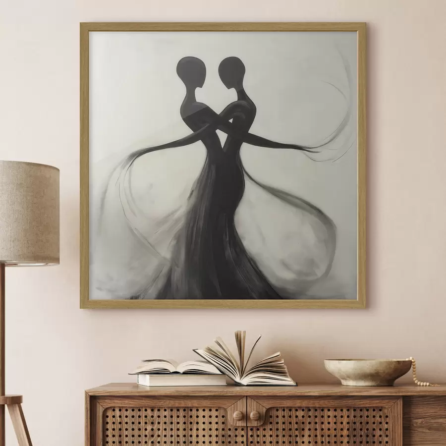 Papier peint Silhouettes abstraites entrelacées f51005