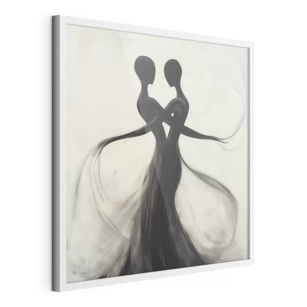 Poster Silhouettes abstraites entrelacées f51005