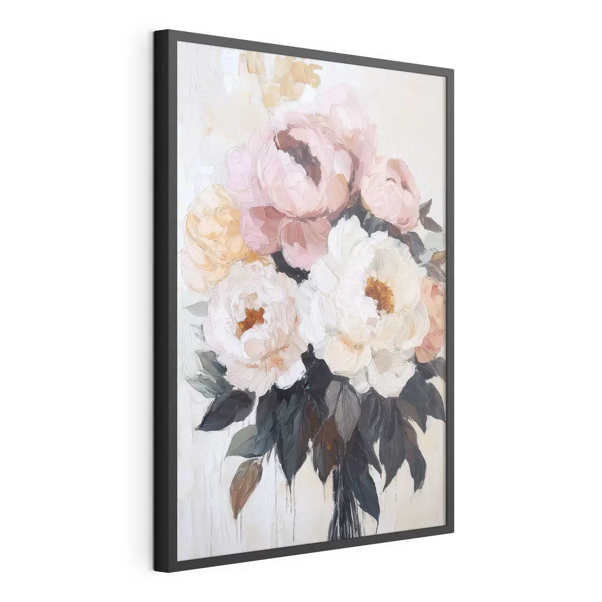 Poster Bouquet de pivoines roses et blanches f51008
