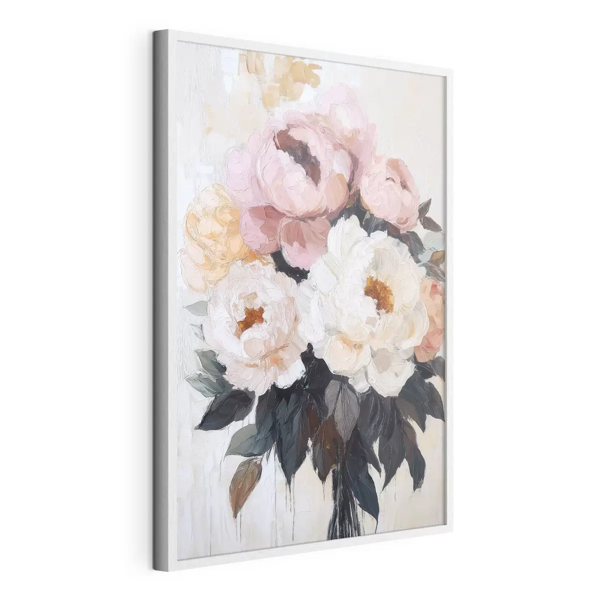 Poster Bouquet de pivoines roses et blanches f51008