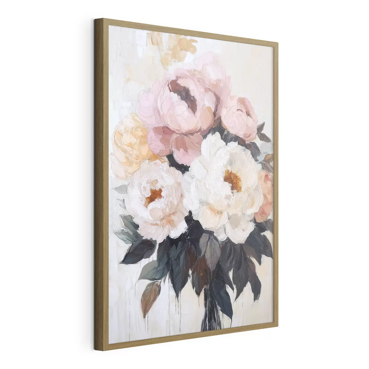 Poster Bouquet de pivoines roses et blanches f51008
