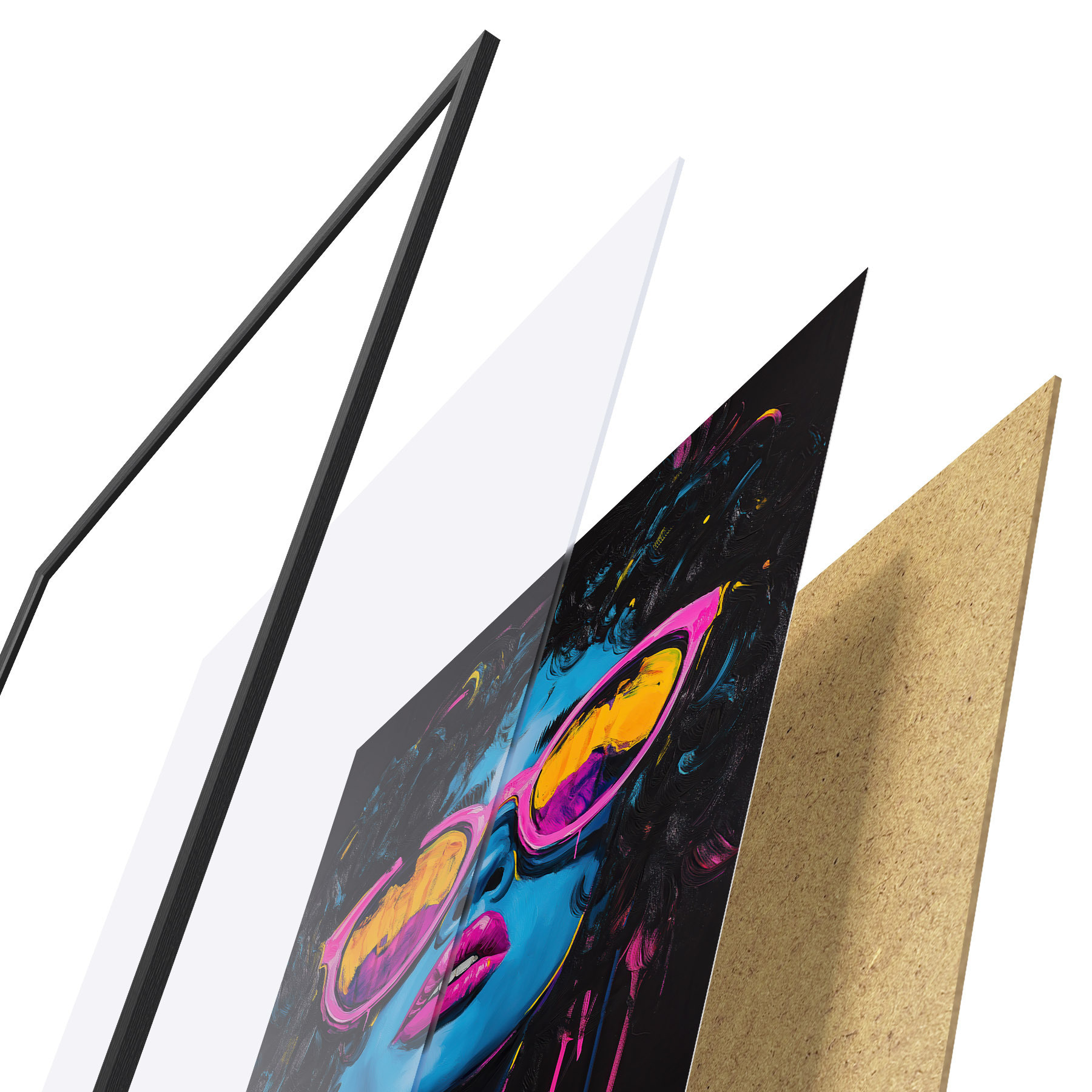 Poster Portrait abstrait f51009