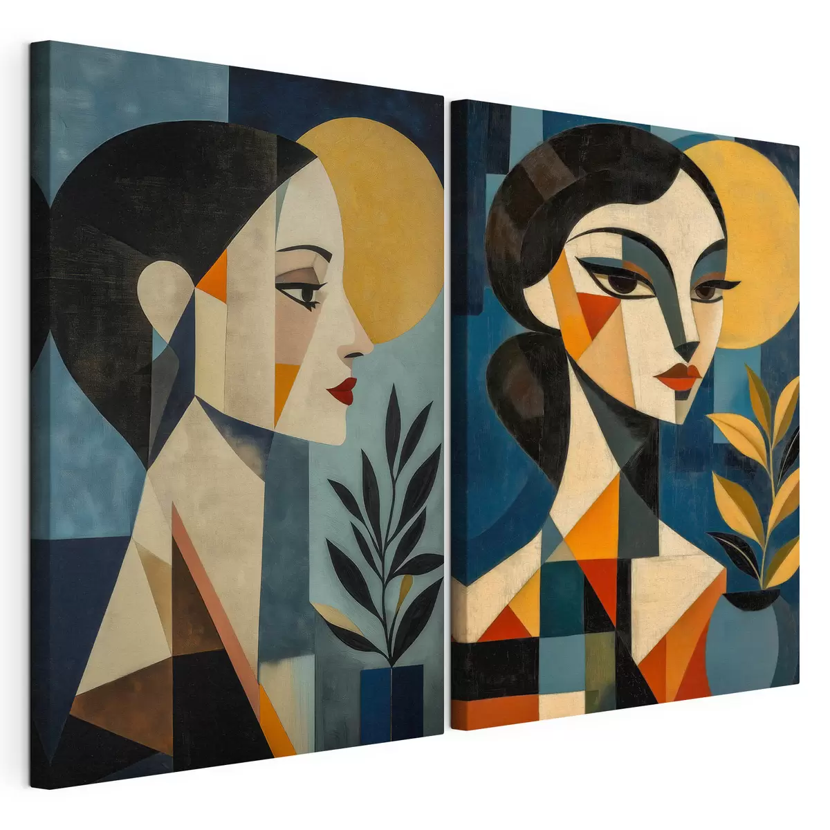 Tableau Portraits géométriques abstraits m31072