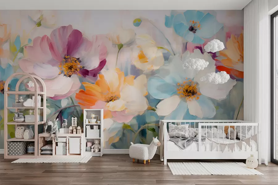 Papier peint Champ de fleurs w05827