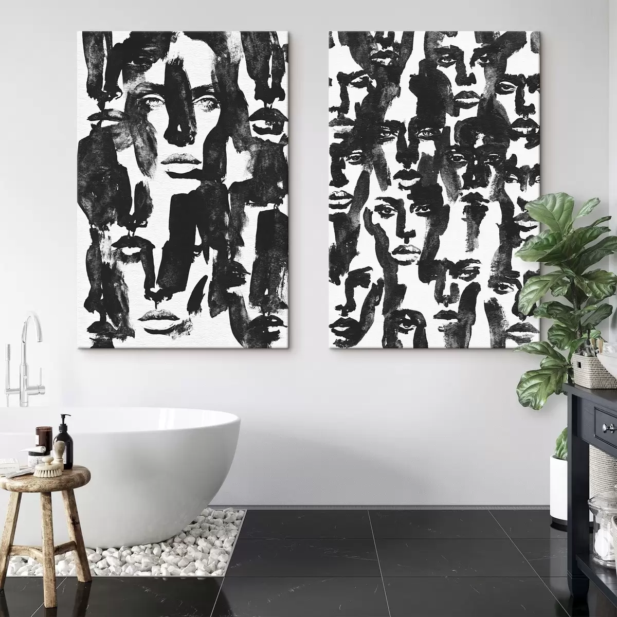 Tableau Visages abstraits m31035