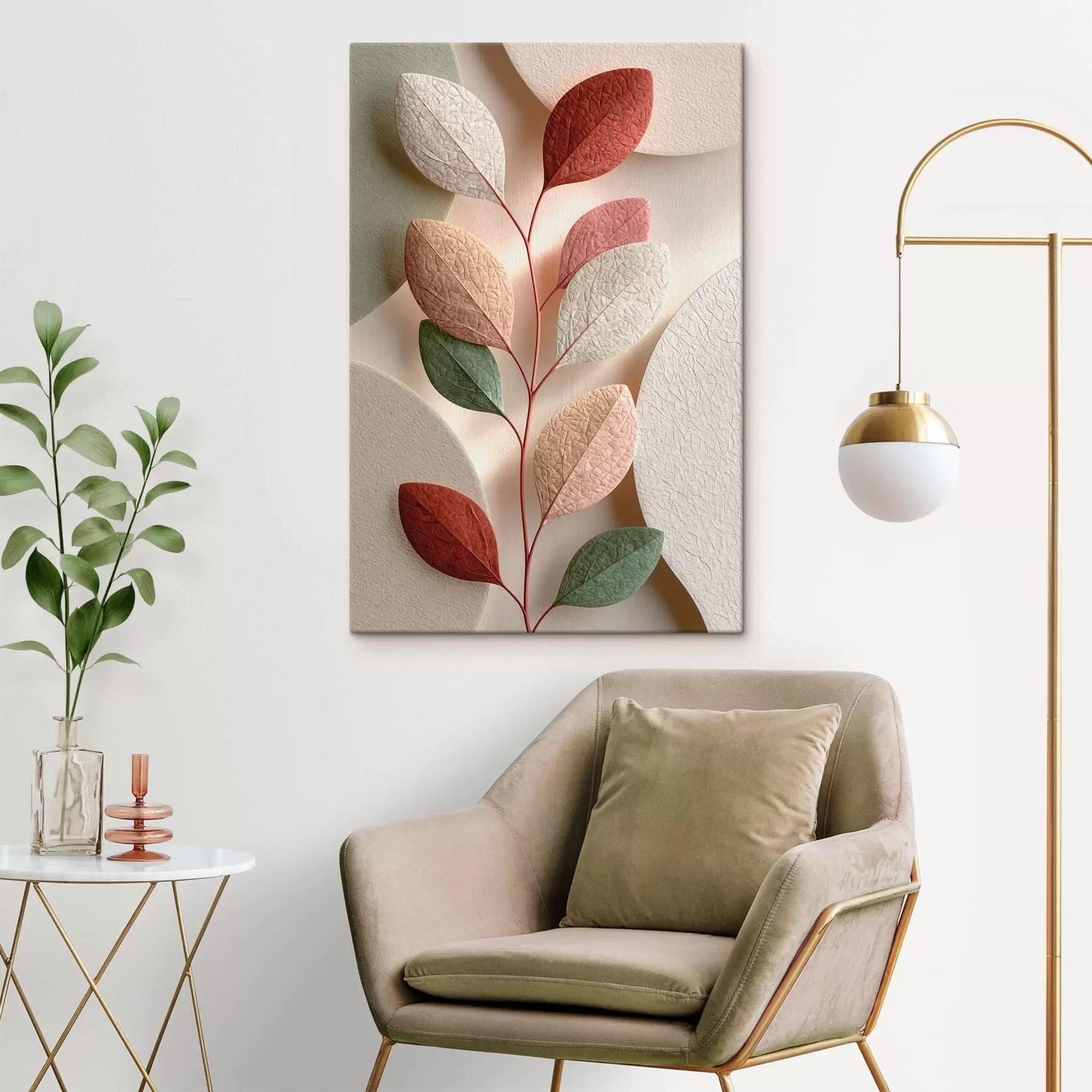 Tableau Composition botanique moderne s50864