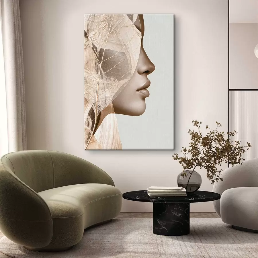 Tableau Portrait abstrait d'une femme s50865