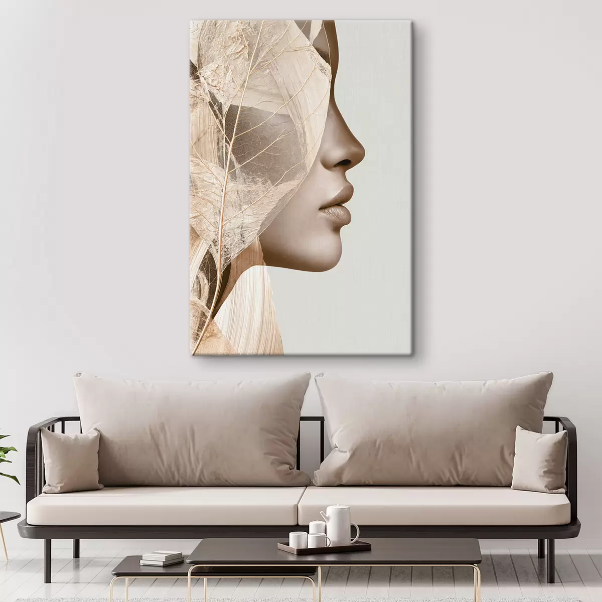 Tableau Portrait abstrait d'une femme s50865