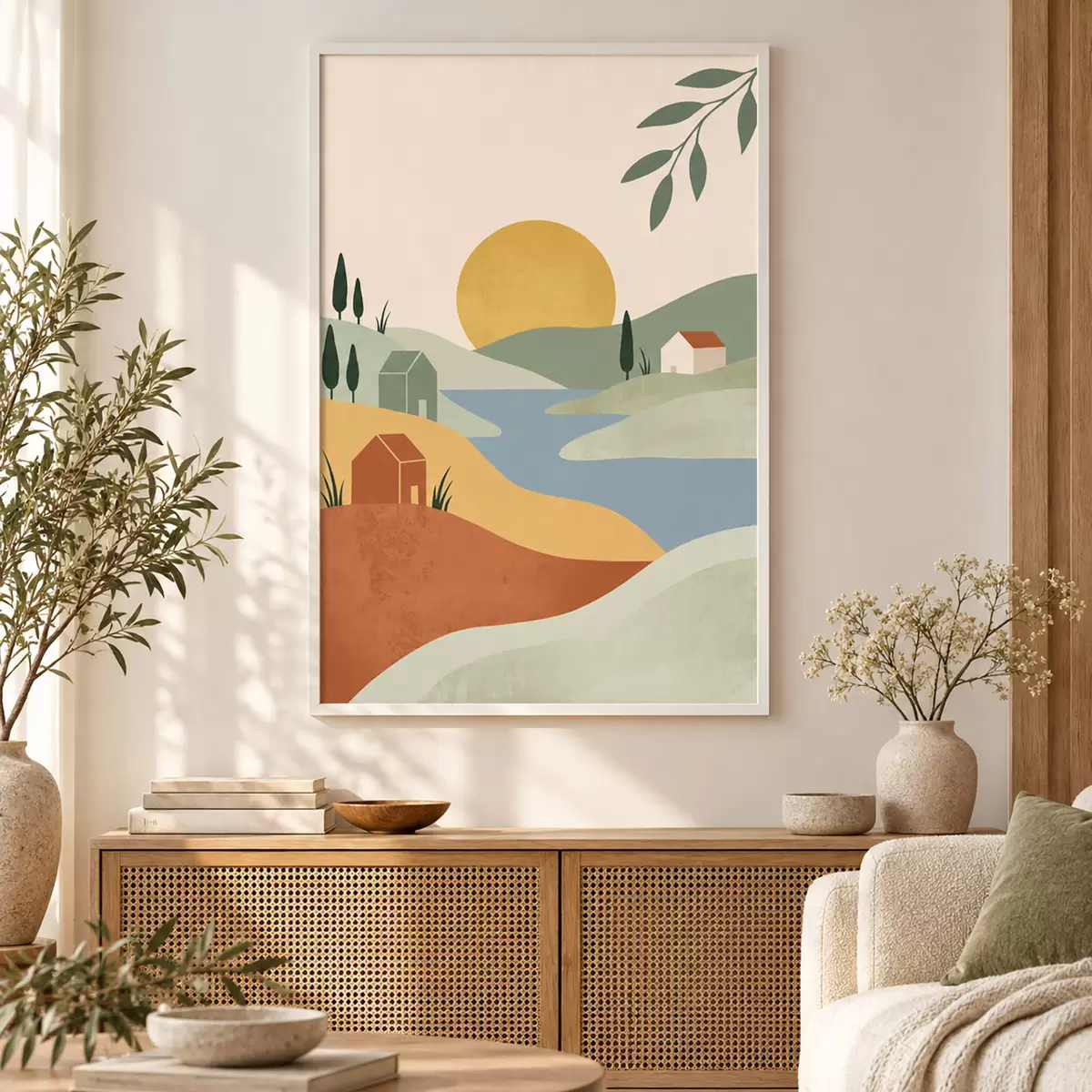 Poster Paysage serein aux couleurs douces f50729