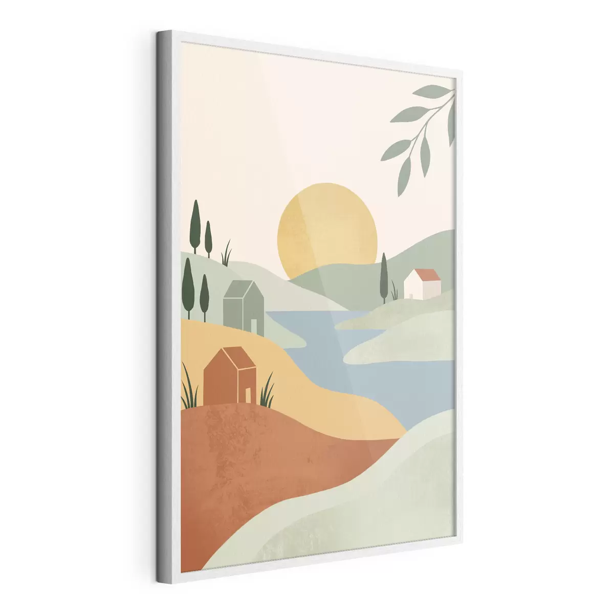 Poster Paysage serein aux couleurs douces f50729