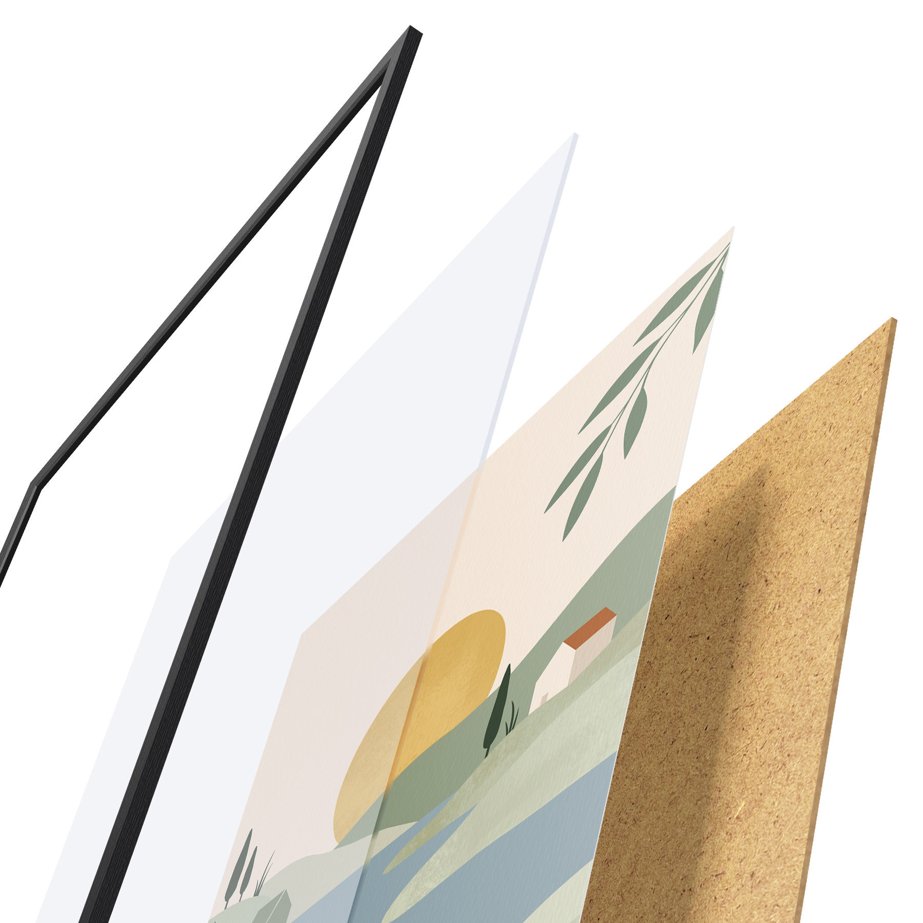 Poster Paysage serein aux couleurs douces f50729