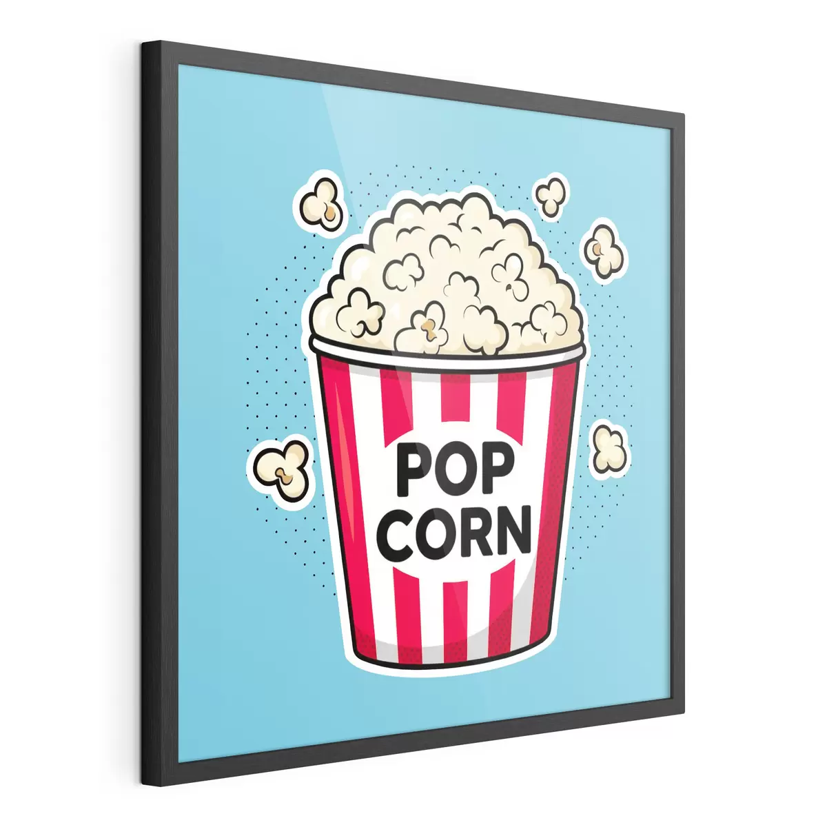 Poster L'heure du goûter avec du délicieux pop-corn f50791
