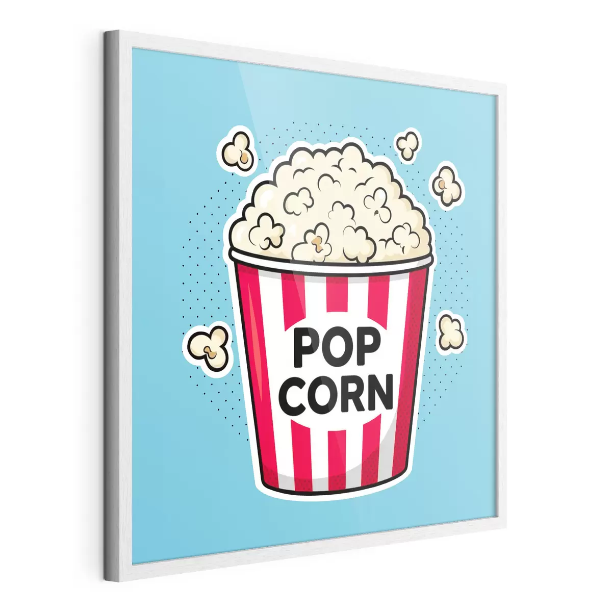 Poster L'heure du goûter avec du délicieux pop-corn f50791