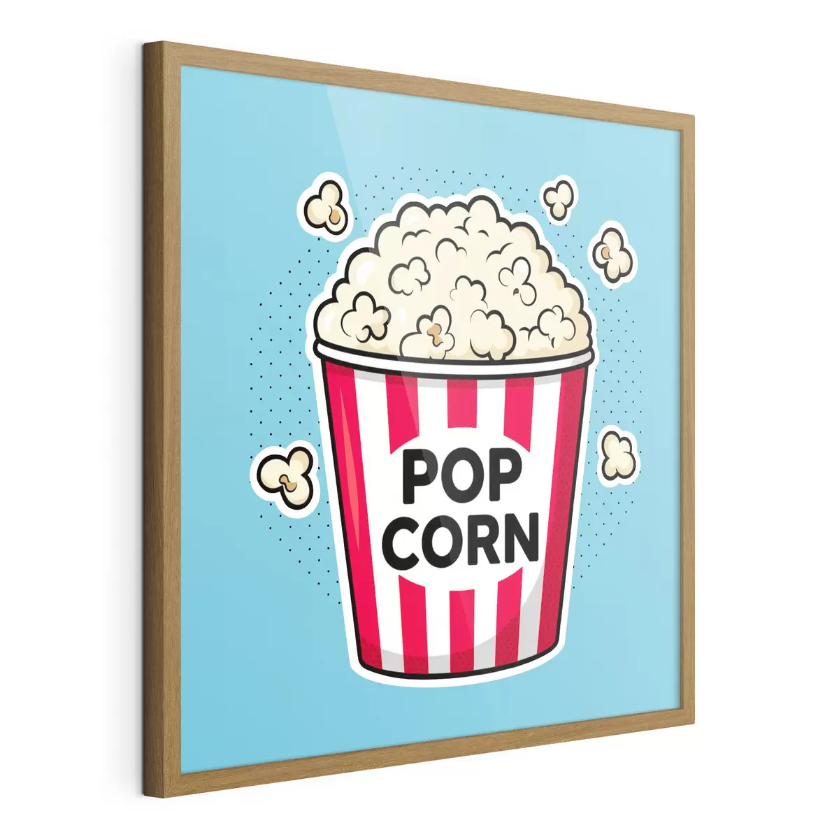 Poster L'heure du goûter avec du délicieux pop-corn f50791