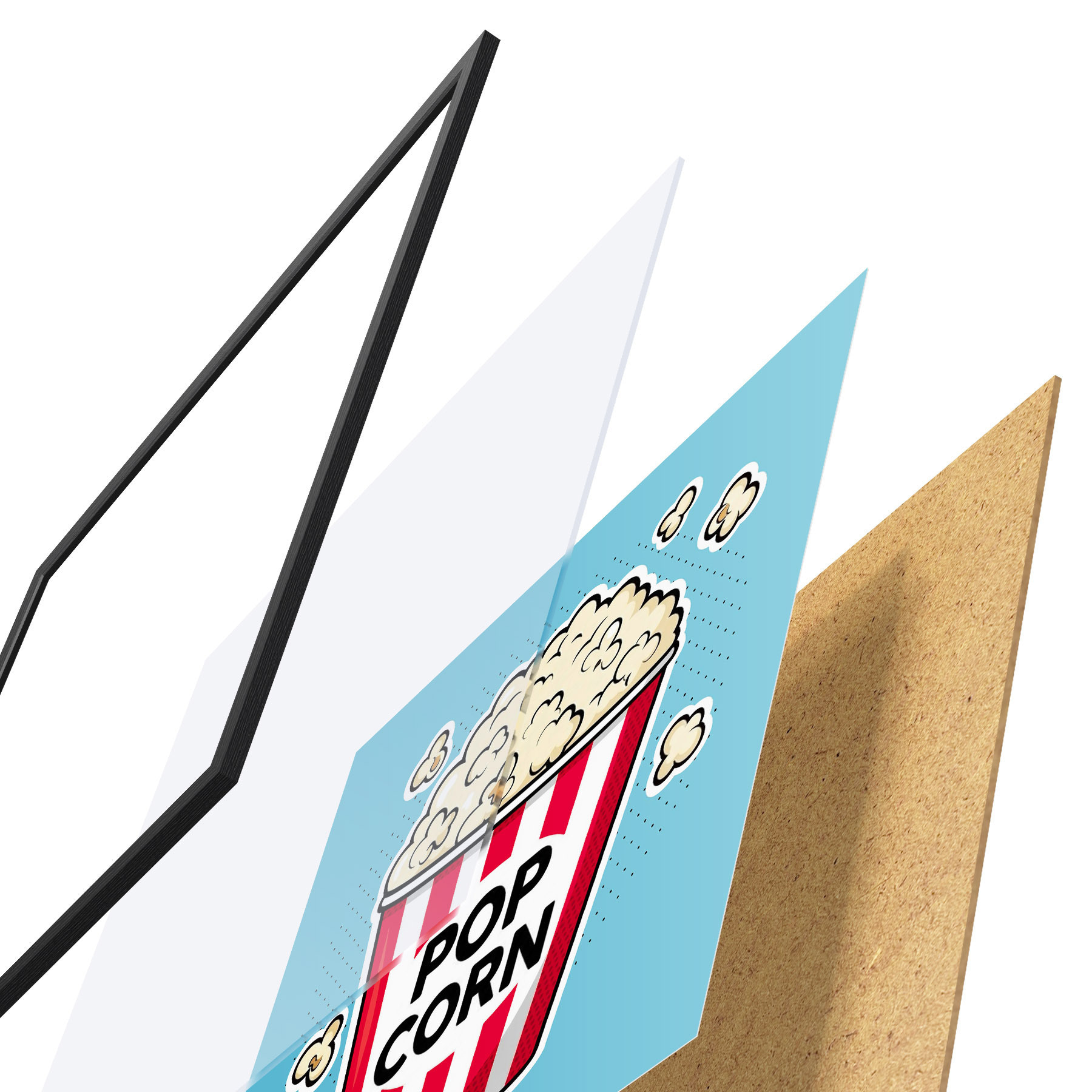 Poster L'heure du goûter avec du délicieux pop-corn f50791