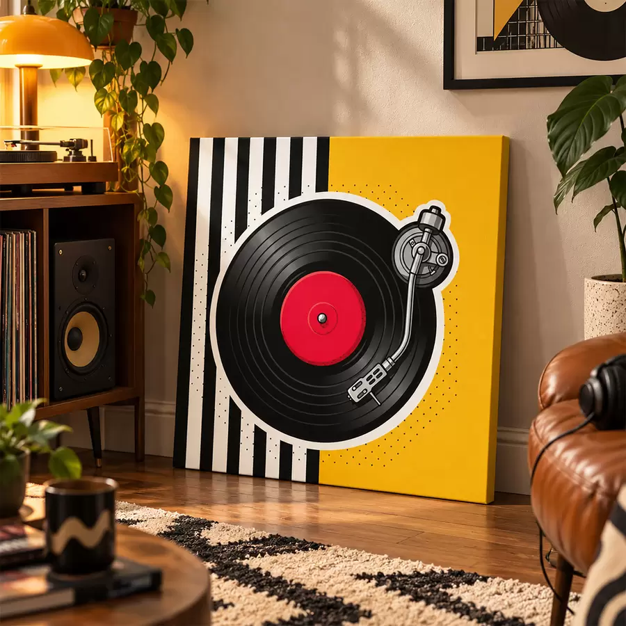Tableau L'ambiance vinyle pour des morceaux nostalgiques s50789