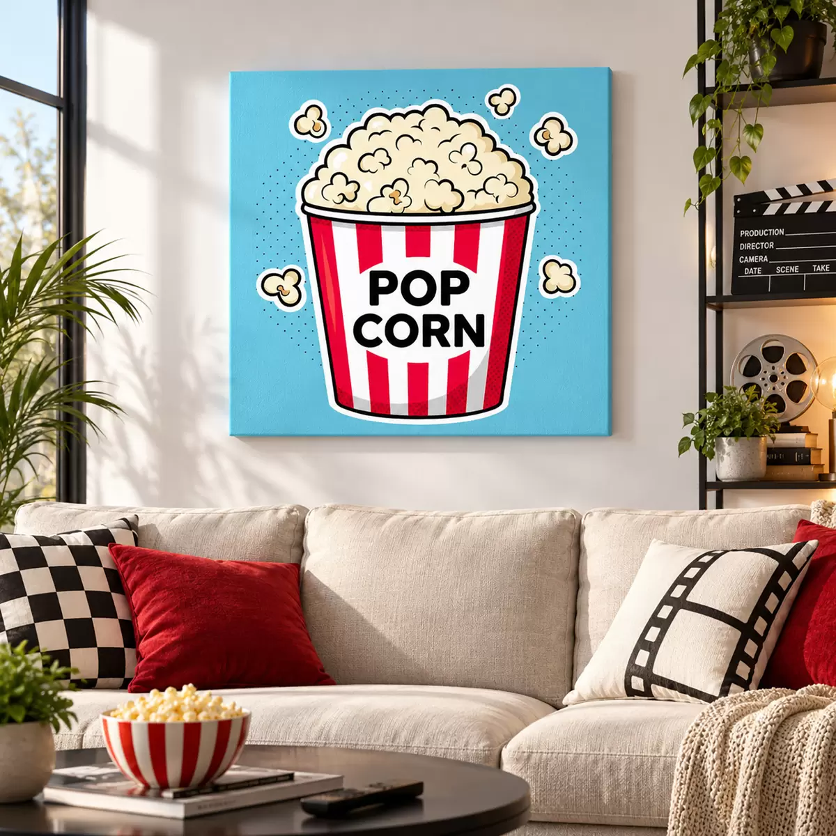 Tableau L'heure du goûter avec du délicieux pop-corn s50791
