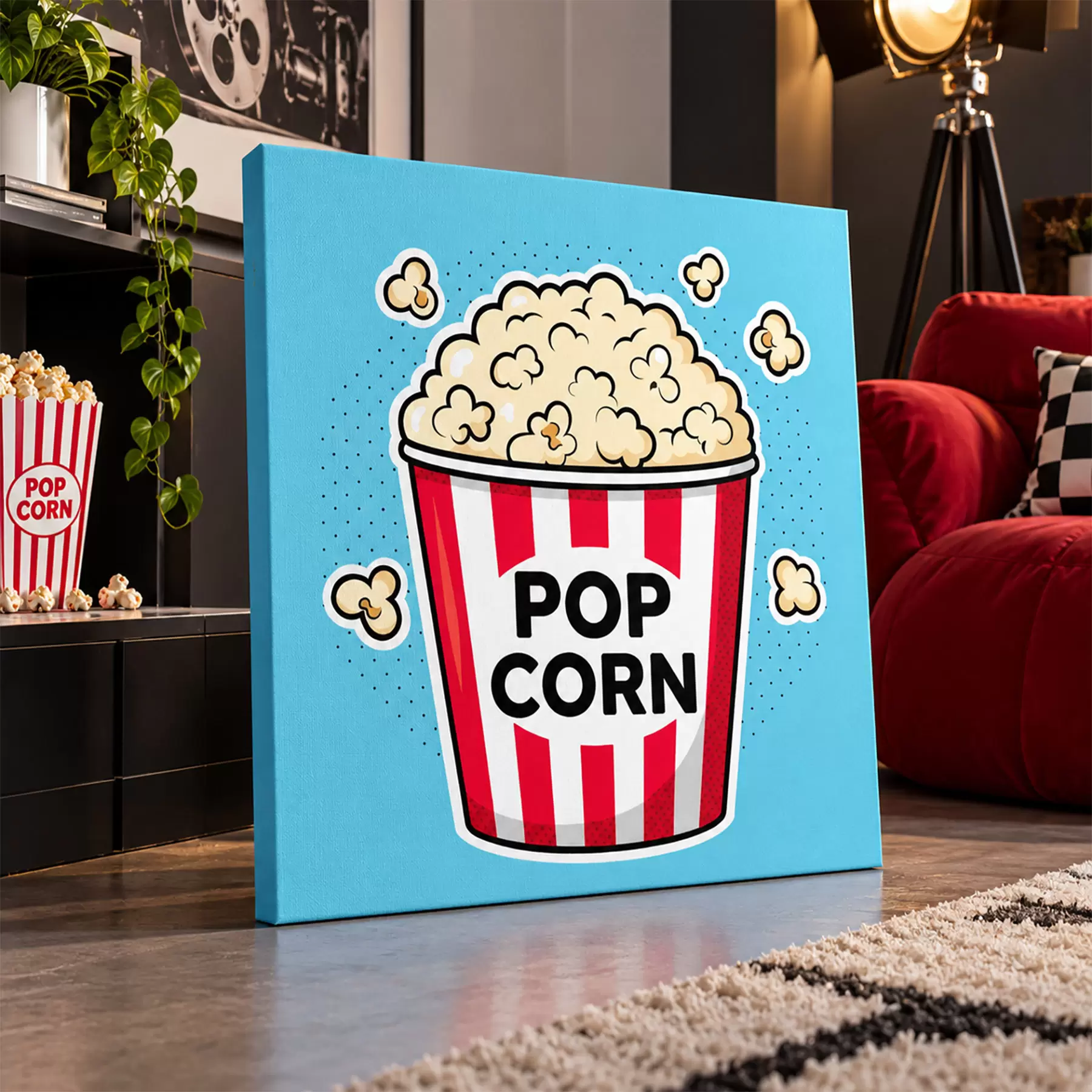 Tableau L'heure du goûter avec du délicieux pop-corn s50791