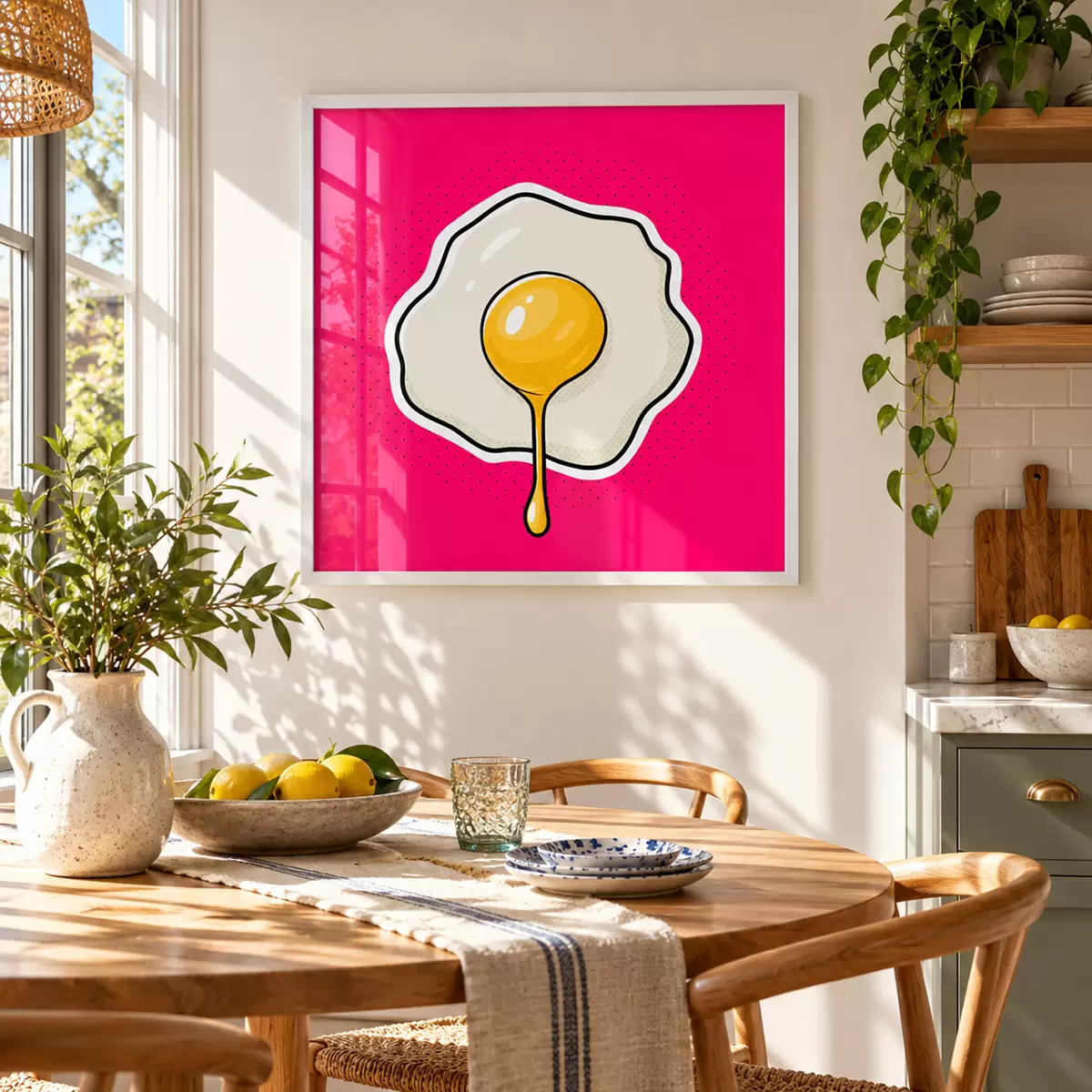 Poster Un délicieux petit-déjeuner avec des œufs au plat f50788