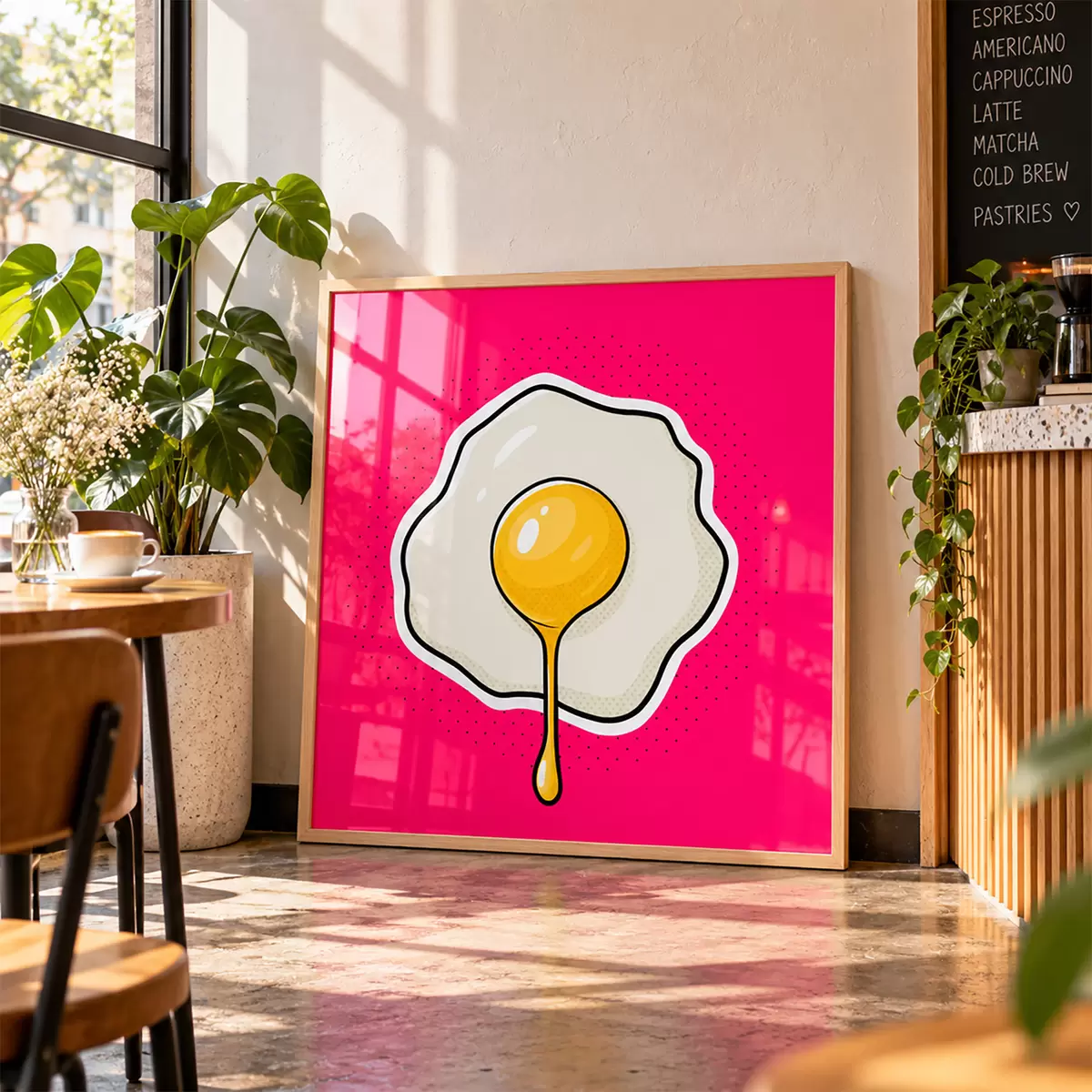 Poster Un délicieux petit-déjeuner avec des œufs au plat f50788