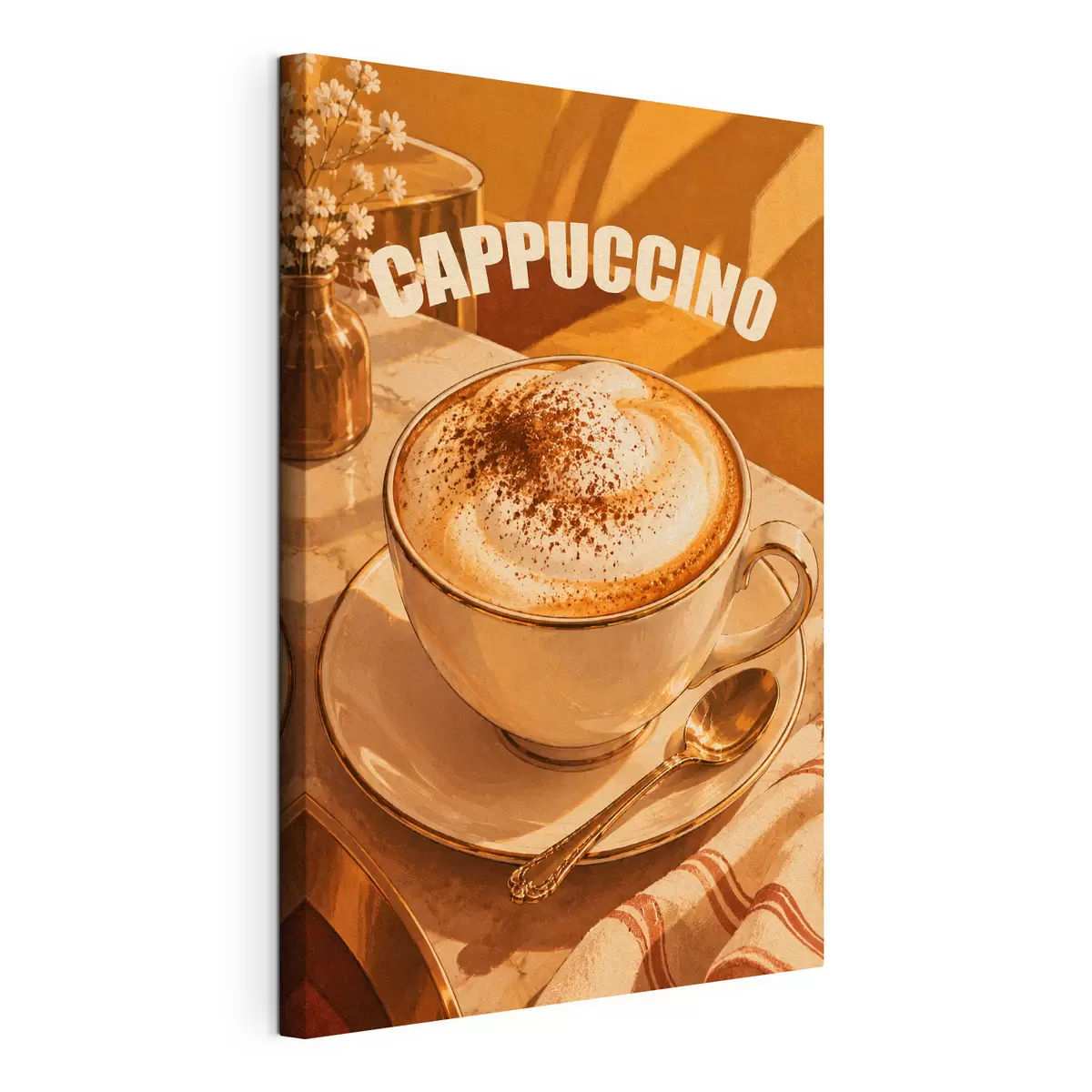 Tableau Un délicieux cappuccino pour égayer votre journée s50874