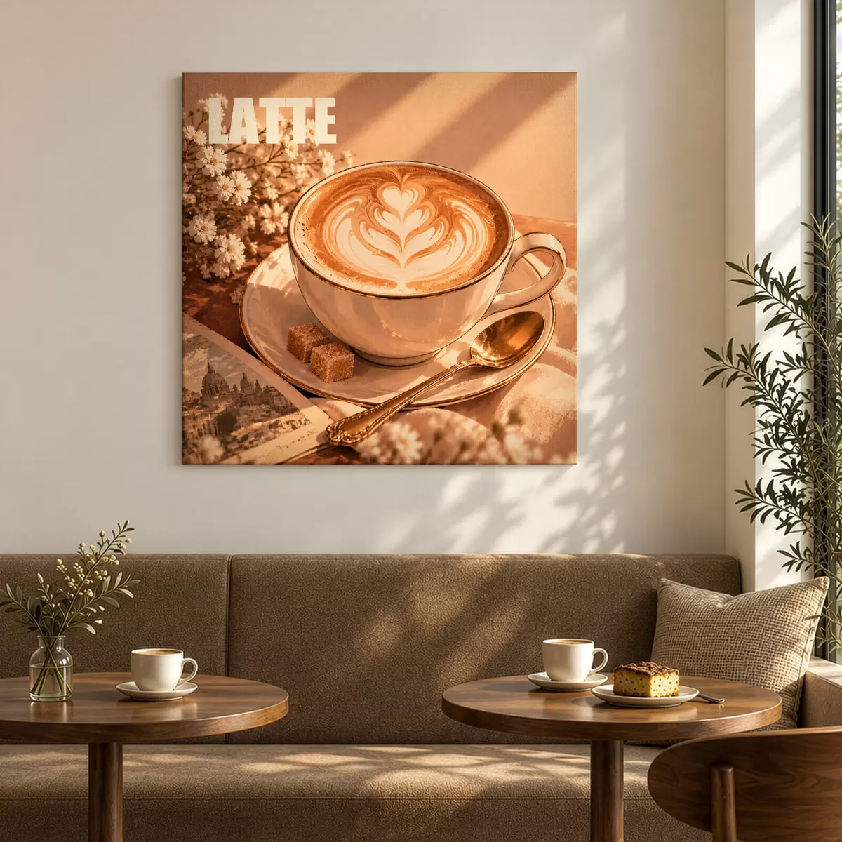 Tableau Le plaisir parfait d'un café le matin s50873